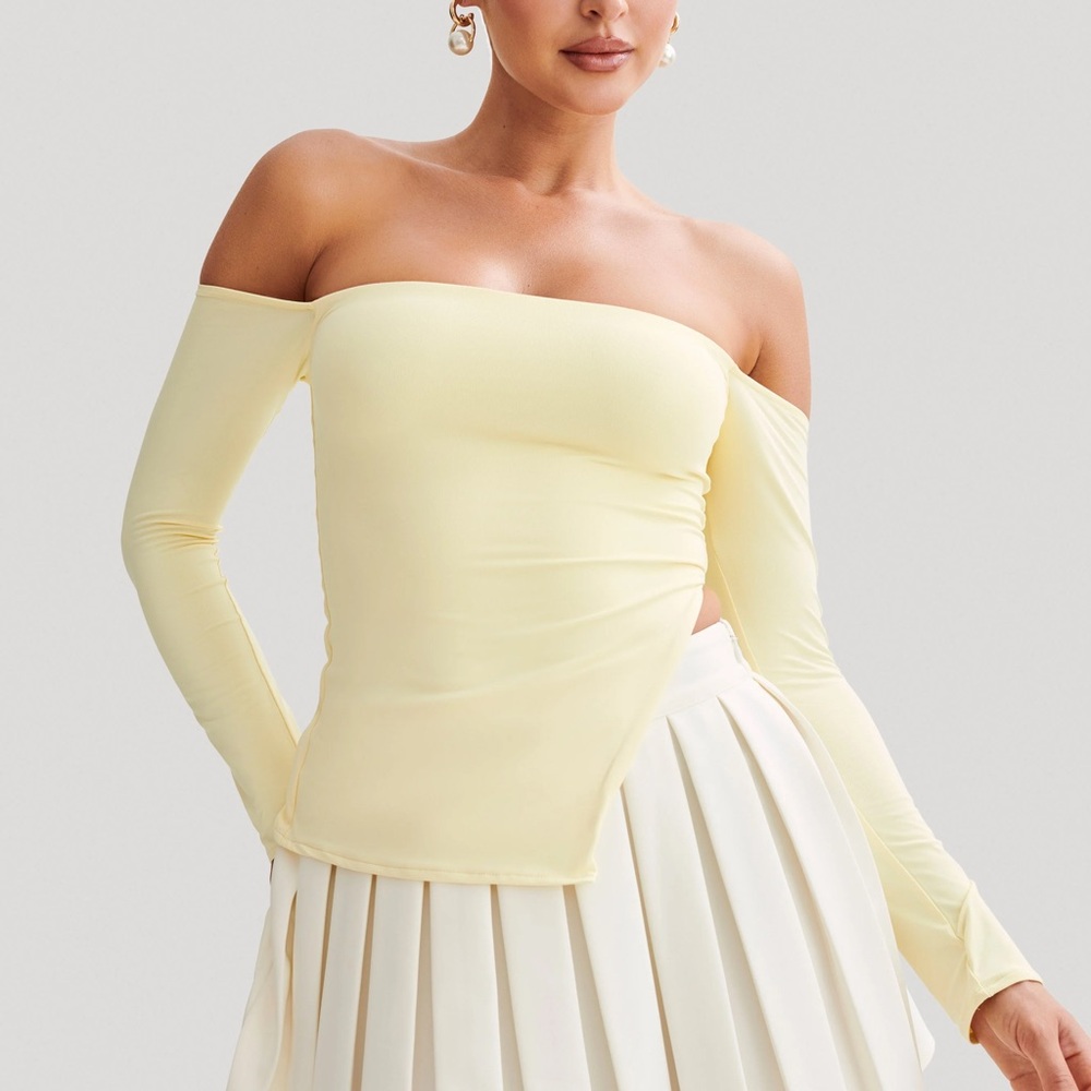 Meshki Women's Yellow Long Sleeve Top